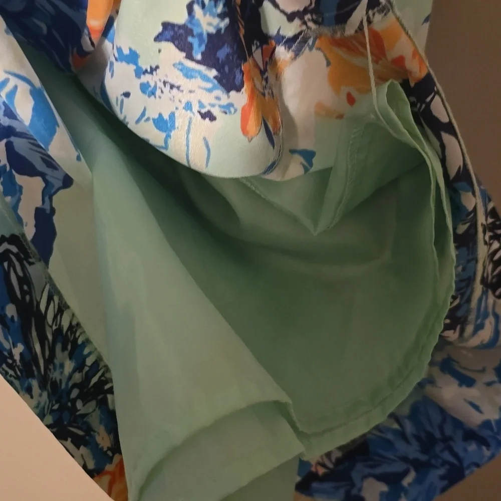 J Crew Dress 2 Gallery Shift Blue‎ Floral Short Sleeve LIGHTWEIGHT LINED PREPPY